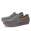 Кожаные мужские туфли 2024 года, летние дышащие мокасины без застежек, мягкие мокасины, мужские туфли на плоской подошве, мужские туфли для вождения Zapatillas Hombre