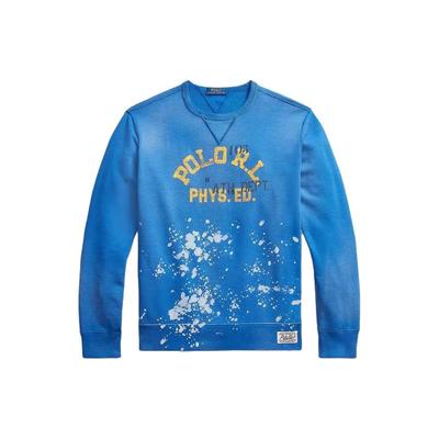 Polo SS23 Letter Print Casual Celebrity Neck Long Sleeve Hooded Men sweatshirt Blue 710905373-001