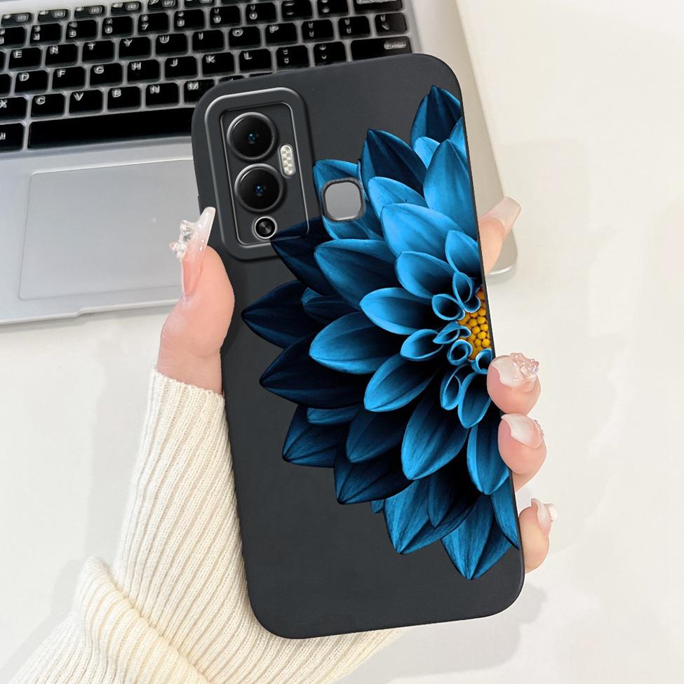 For Infinix Hot 12 Play Case Silicone Cute Fashion Butterfly Love Painted For Cover Inifnix Hot 12 Play Phone Case X6816 X6816C