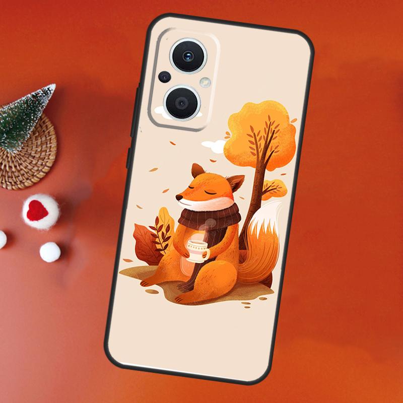 Осенние Листья Лиса Чехол Для OPPO Find X8 X6 X9 Pro OPPO Reno 7 8 Lite 10 11 12 13 14 Pro 11F 12F 13F 14F Обложка