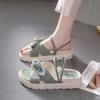 Fairy Wind Two Wear Sandals, New Spring Thick-soled Bows, Sandals, Women's Beach One-word Slippers