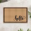 Vagonik Hello Digital Printed 50 X 70 Cm Decorative Multi-Purpose Interior and Exterior Door Mat