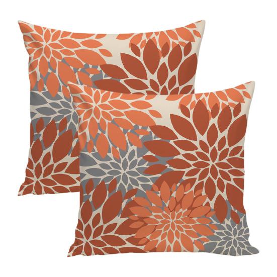 2 шт. наволочка с принтом георгина, квадратная подушка, наволочка для закусочной, ресторана, отеля, спальни, офиса, наволочка для машинной стирки, наволочки с застежкой-молнией