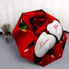 Love, Romance themed Eight rib Automatic Folding Umbrella Is Suitable for Both Men and Women, Making It A Perfect Christmas and Valentine's