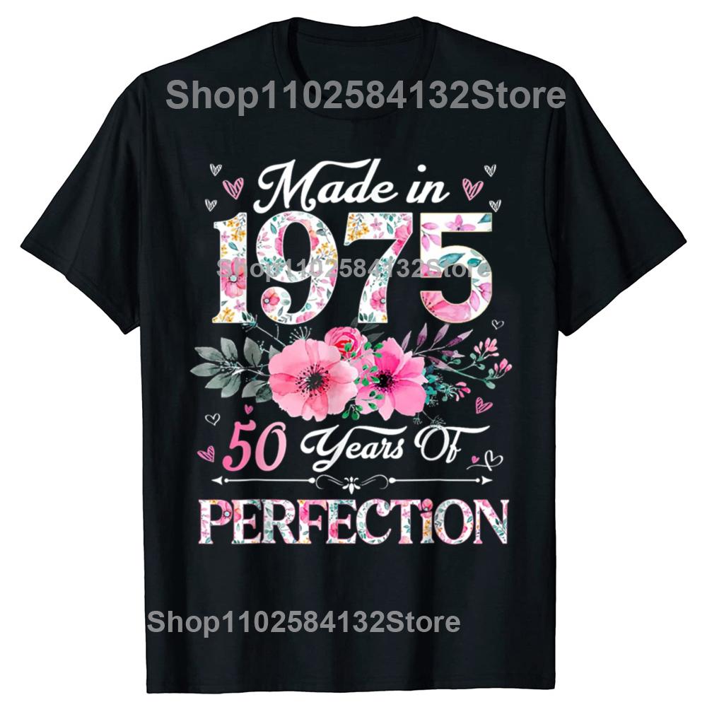 Подарок на 50-летие 50 лет Винтажная 1975 года Ограниченный выпуск Мужская футболка Новая Хлопок Короткий рукав Смешные Футболки для Отца Папы