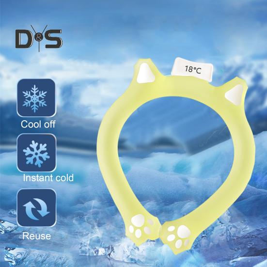 Летняя охлаждающая трубка для шеи Носимый охладитель для шеи Легкое многоразовое ледяное кольцо На открытом воздухе Предотвращение теплового удара Портативный воротник с обертыванием на шею