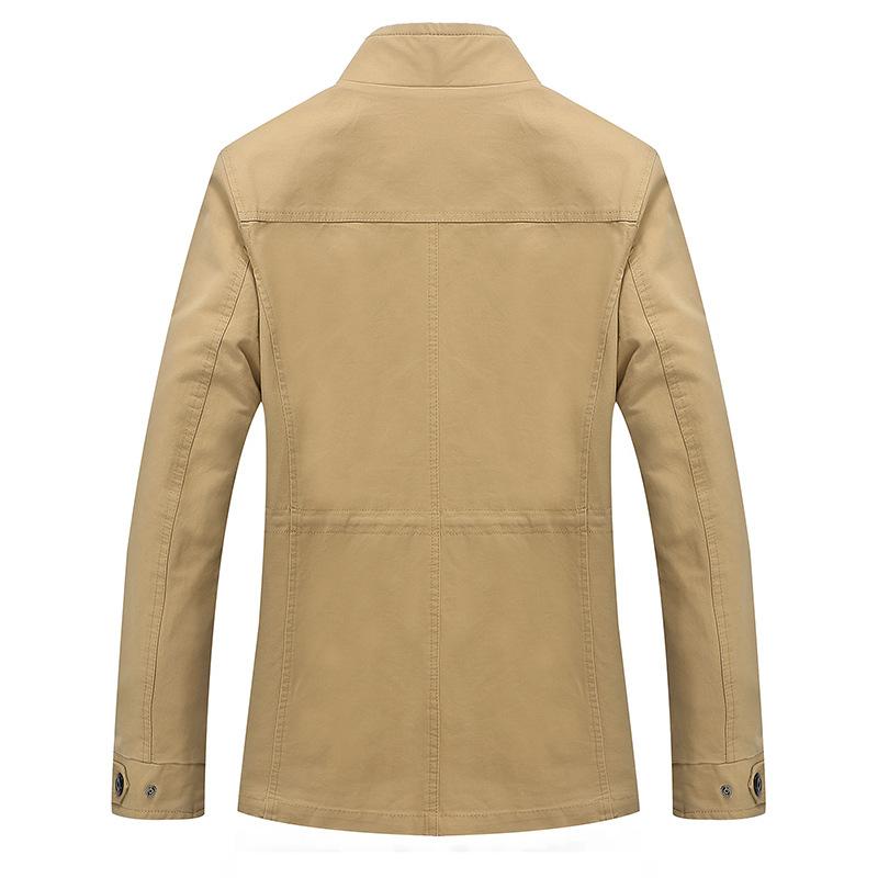 Men's Jacket Jacket Spring and Autumn Youth Men's Clothing Casual Thin Jacket Men's Korean Version Washed Pure Cotton