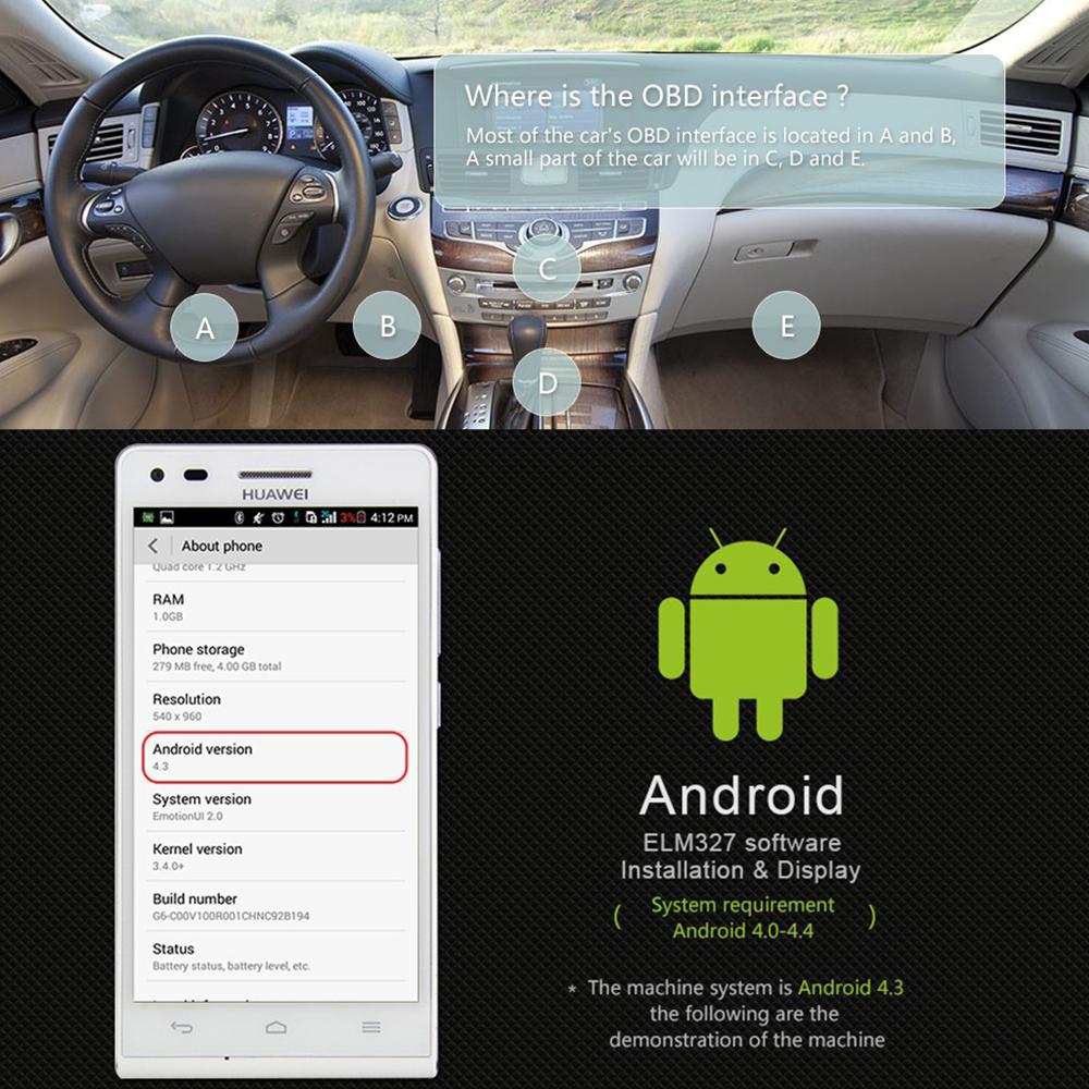 OBD2 автомобильный диагностический инструмент сканер Bluetooth ELM327 OBDII автоматический диагностический инструмент для Android ELM327 V2.1 OBD2 считыватель кодов