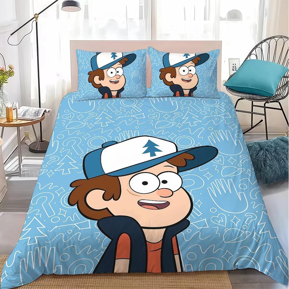 Cartoon G-Gravity Falls Duvet Cover Set 3D Print Bedding Set Single/Double Queen King Size Soft Microfiber student boy girl Gift