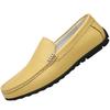 Летние мужские туфли из натуральной кожи Slip On, мокасины, деловые лоферы, мужские дизайнерские туфли для вождения, повседневные, роскошные, на плоской подошве, белые, свадебные