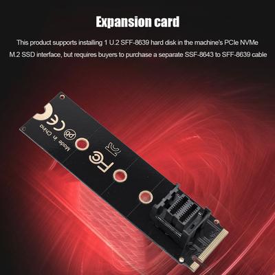 Карта-конвертер M.2 NVME в U.2 Mkey PCIeX4 Карта-адаптер жесткого диска M.2 PCIe в SFF8643 Поддержка M.2 NVME 2230/2242/2260/2280 SSD