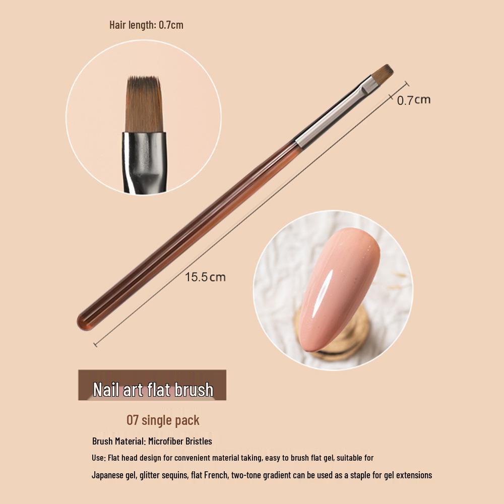 Ледяной прозрачный японский серый набор кистей для нейл-арта для лайнера, рисования, цветов и градиентного геля