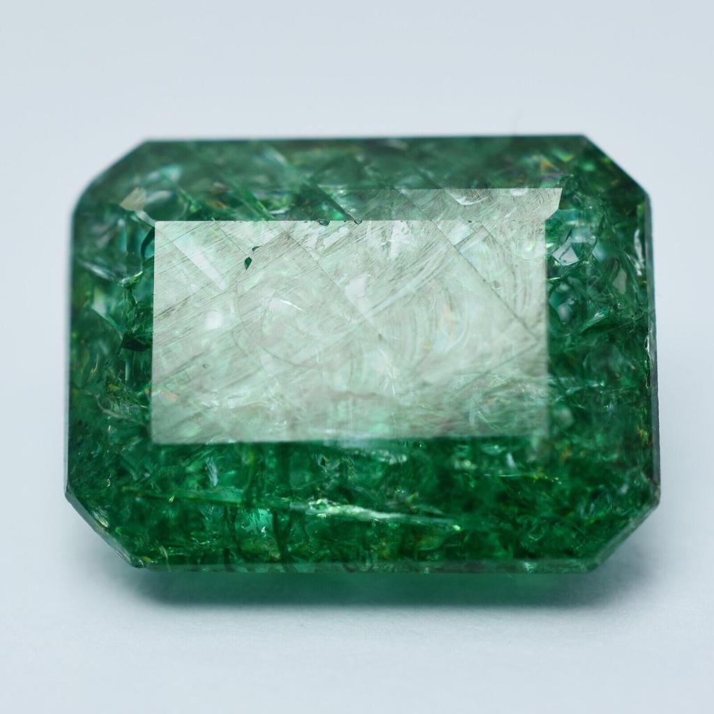 Natural Green Emerald Loose Gemstone Colombian Emerald Cut 6.58 ct for Jewelry Making and Crafts
