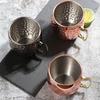 Медная кружка для Moscow Mule, нержавеющая сталь 304, чеканный дизайн, бокал для вина и коктейлей