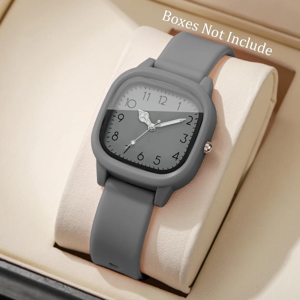 Fashion Square Women Quartz Watch Casual Silicone Band Ladies Wristwatch for Girls Clock Relogio Feminino