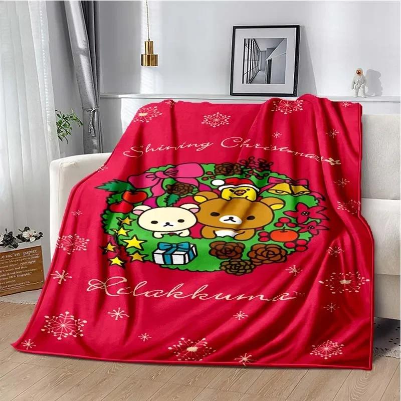 Мультяшный Rilakkuma Аниме Девочки Пледы Одеяло для Ребенка Поход Пикник Кровать Супер Мягкое Милое каваи Фланелевое Одеяло подарок на день рождения