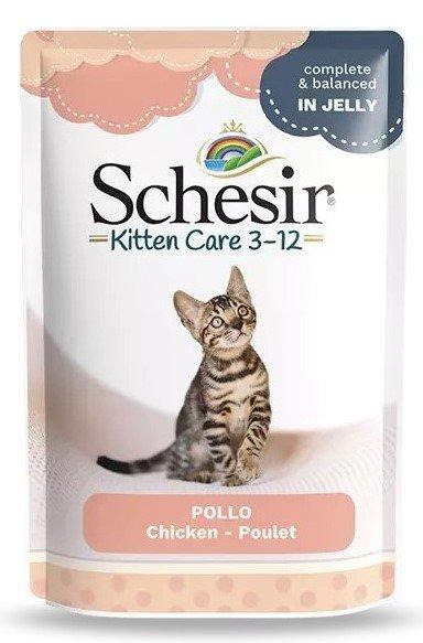 Schesir | Kitten Care | Wet Food for Kittens - 85g Pouch - Chicken in Jelly 85g