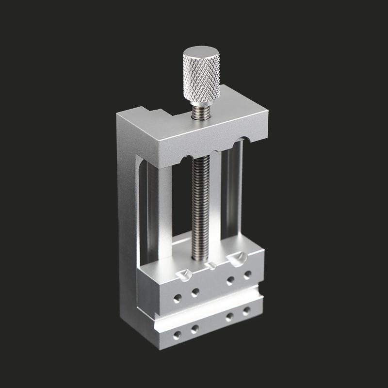 Micro Exquisite Drill Press Vise With Rubber Soft Jaws Portable Drilling Guide Jig Woodworking Adjustable Punch Locator