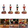 Christmas Nutcracker Statue with Light and Music for Shelf Indoor Bedroom