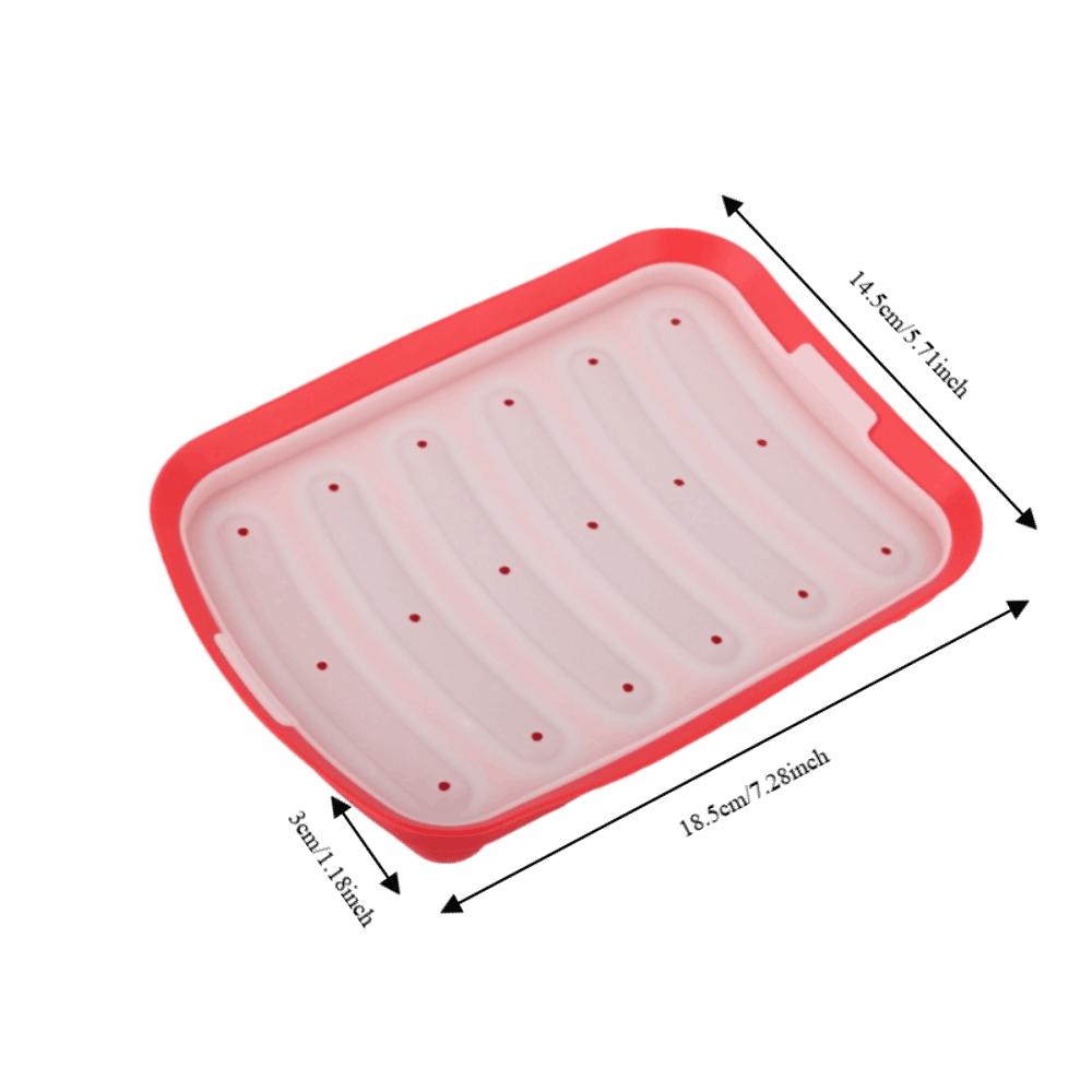 3pcs With Vented Lid Hot Dog Mold Food Grade Silicone Ham Making Tray  Home Kitchen Baking
