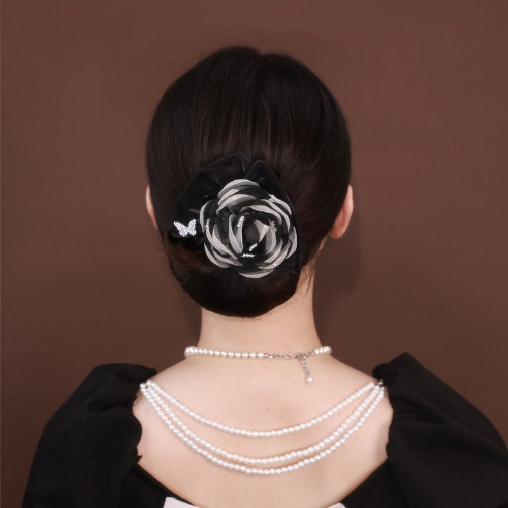 Cloth Flower Hair Clip Flexible Lazy Hair Curler Fashion Hair Bun Roller Women Girls