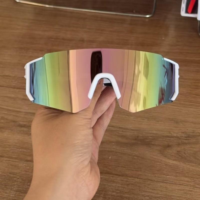 9PCS Men's and women's outdoor riding glasses sunglasses explosion-proof bicycle color film reflective sunglasses sports glasses