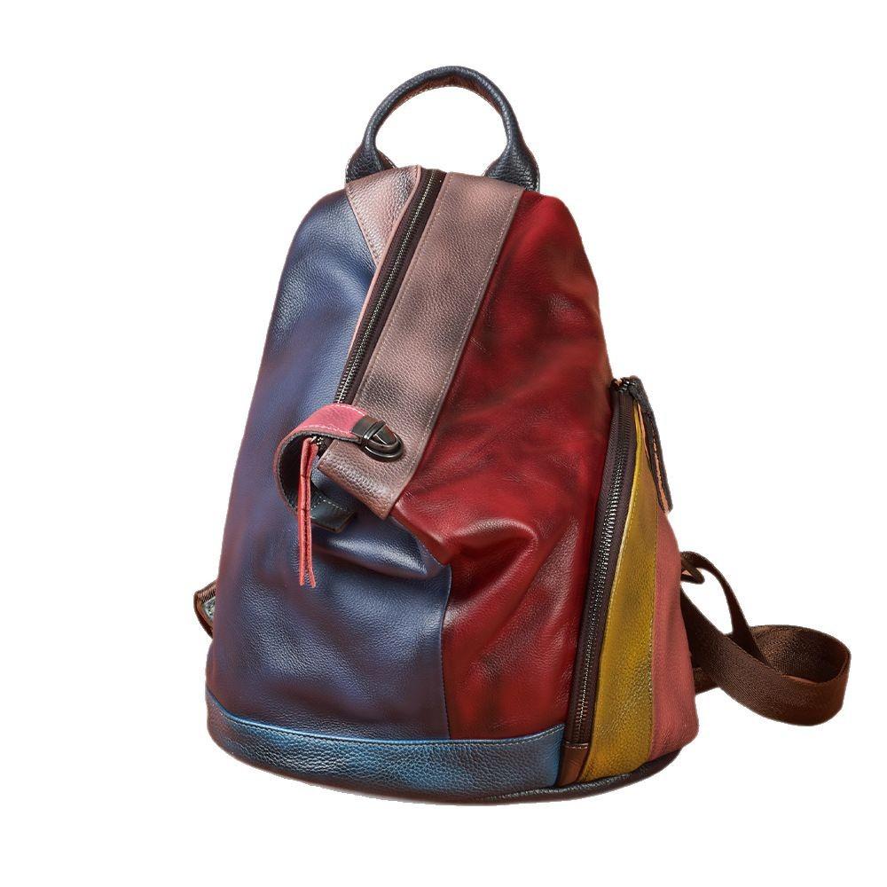 Рюкзак из натуральной кожи для поездок на работу и повседневная женская сумка