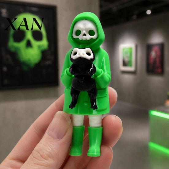 Unique Home Decorations Skull Grim Reaper Frog Statue, 3D Printed Spooky Cute Stylish Desk Accessories Figurine for Halloween Tabletop Bookshelf Decor
