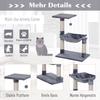 Cat Scratch Post with Bed Cat Tree for Indoor Cats Sisal Scratching Posts Hammock Kitty Activity Centre Grey