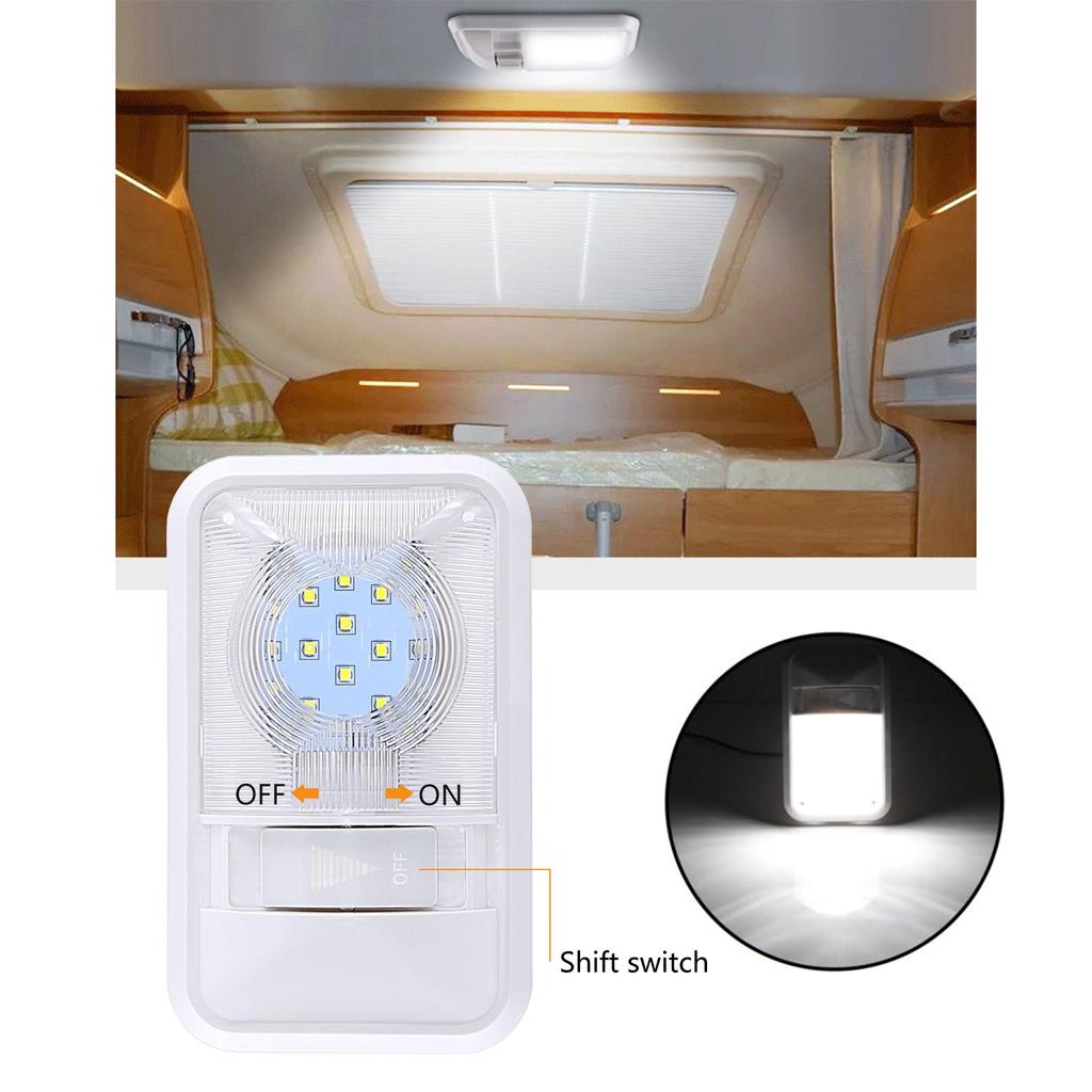 12 В светодиодный потолочный светильник для автофургона, внутреннее освещение для автофургона, прицепа, кемпера с выключателем, простая установка, используется для автомобиля/автодома/трейлера