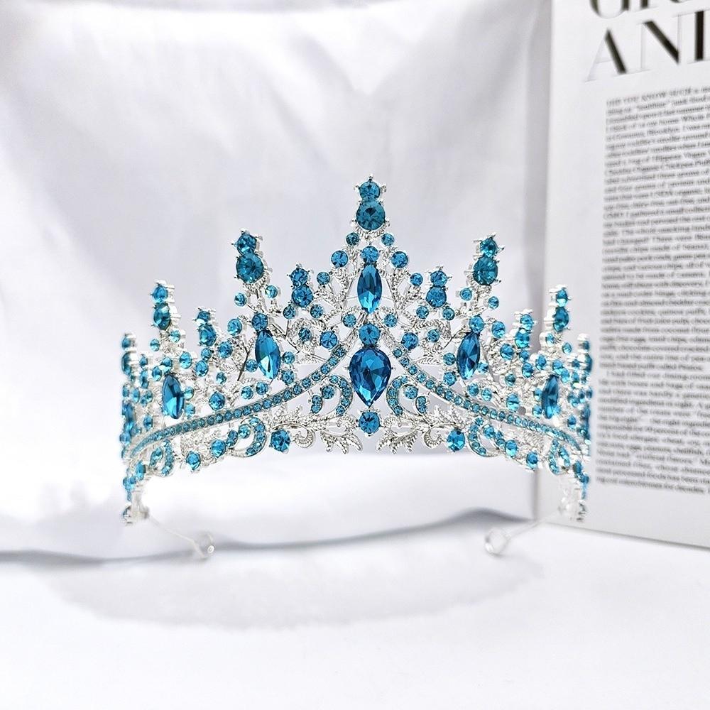 Украшения для волос Барокко Кристальные короны Роскошная корона принцессы Изысканная диадема со стразами Свадебная