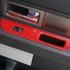 4X Red Inner Window Lift Button Panel Trim Cover for Ford Raptor F150 2009-2014