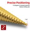 HSS Titanium Step Drill Bit Set For Metal Wood Punch Hole Cutter Conical Stage Stepped Drills Power Tools 3-12 4-12 4-20 4-32mm