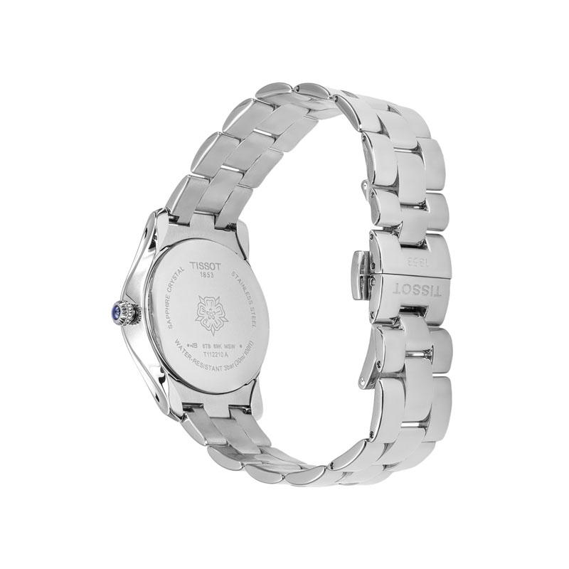 Tissot Женские часы коллекции Wave с кварцевым механизмом 30 мм, синий циферблат T112.210.11.041.00