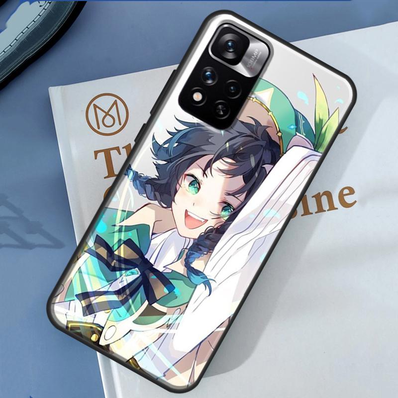 Чехол Genshin Impact Венти для Xiaomi Redmi Note 13 12 11 9 10 14 Pro 9S 10S 11S 12S Redmi 14C 10C 12C 13C