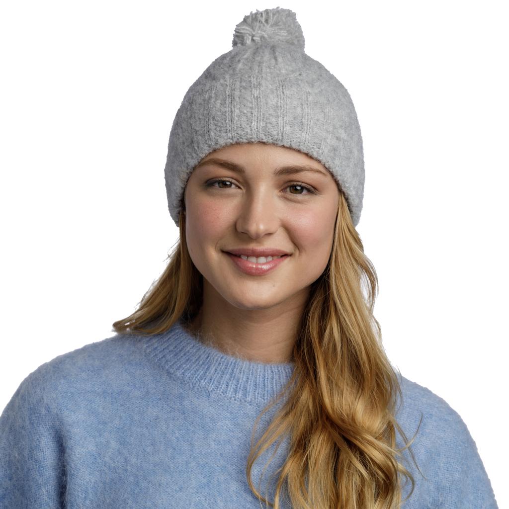 BUFF Вязаная шапка Nerla Beanie, серая кепка унисекс