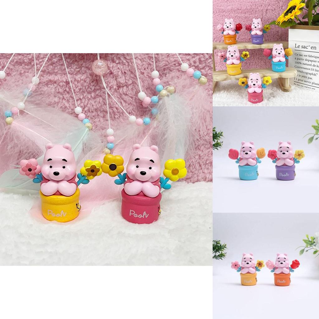 Очаровательный Винни Пух Медведь Креативный Цветочный Горшок Фигурка Декоративная Игрушка Модель