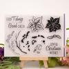 Christmas Flower Bird Transparent Silicone Clear Stamps Seal for DIY Scrapbooking Album Paper Card Cherry Branch