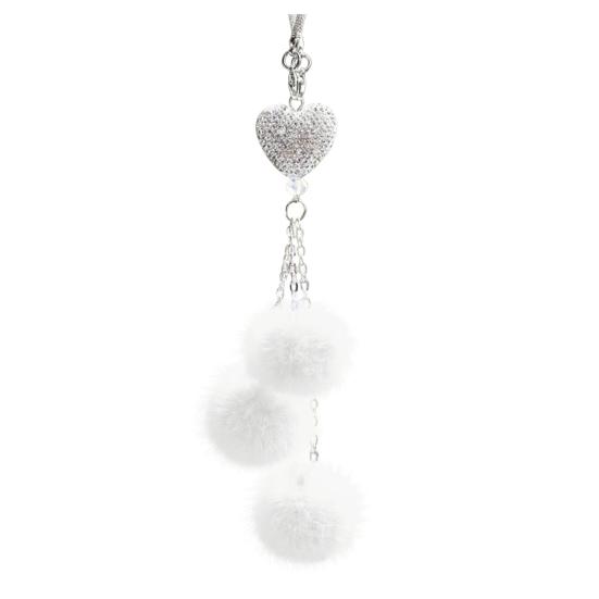 Креативные подвесные шары с орнаментом, декоративные с плюшевым сердцем, неувядаемые подвесные украшения для автомобиля, блестящие подвески, подарок