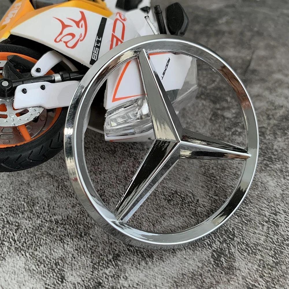 70mm 3D Metal Car Styling Engine Badge Decoration Hood Emblem Sticker for Mercedes Benz E C G M R S Class W176 W204 W212 GLC CLA WF1