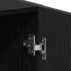 Washing Machine Cabinet Black Oak Look 64 x 25.5 x 190 cm
