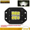 Dual Row 6 LED High Brightness Square Off Road Grille Light Bar 12V 24V for SUV Truck Front Bumper Roof Rack Modified Spotlight