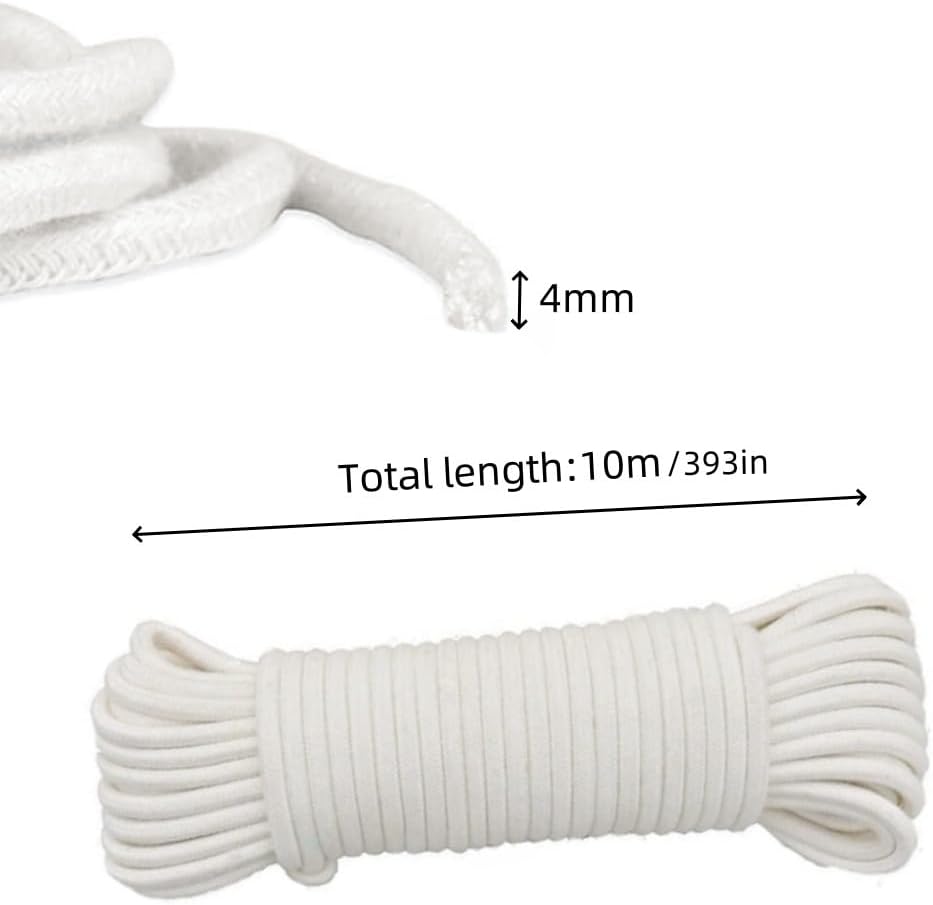 4mm Self Watering Wick Cord for Vacation 32 Feet Potted Waterer Rope DIY Automatic Watering Device System Potted Plant Sitter Auto Drip Irrigation