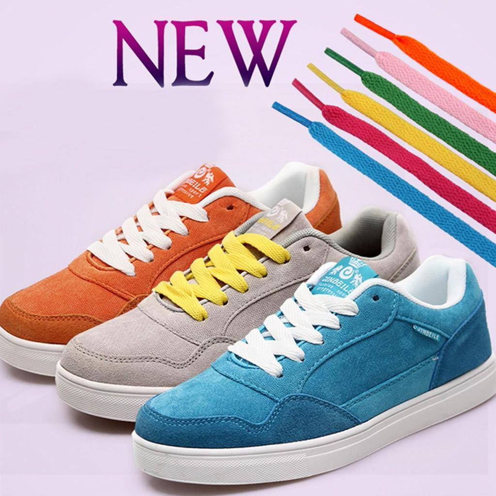 Flat Coloured Shoe Laces 10+ Colours Shoelaces Football Boots Trainer Shoes