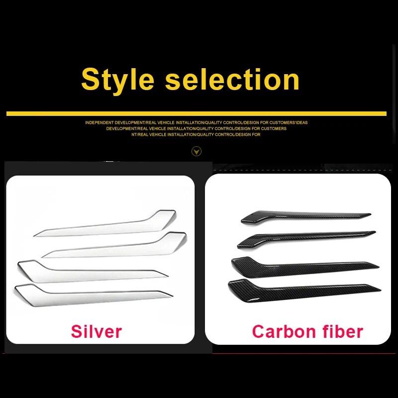 For Toyota RAV4 XA50    2022 Interior Car Door Armrest Frame Strips Decoration Cover Trim Carbon Fiber Accessories