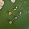 Hotan Jade Pearl Necklace Light Luxury Chinese Style Retro Necklace Fringe Collar Chain New