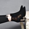 Pointed Stiletto Women's Boots New Retro Embroidered Fashion Boots Fashion Sheepskin Women's Short Boots