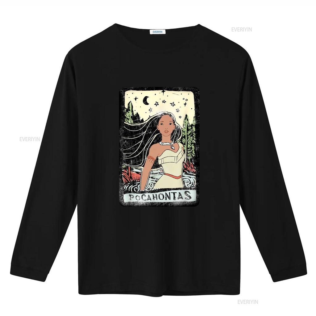 Pocahontas T Shirt vintage Washed Soft graphic fashion homme Casual Top For Everyday Wear Versatile Unisex Breathable