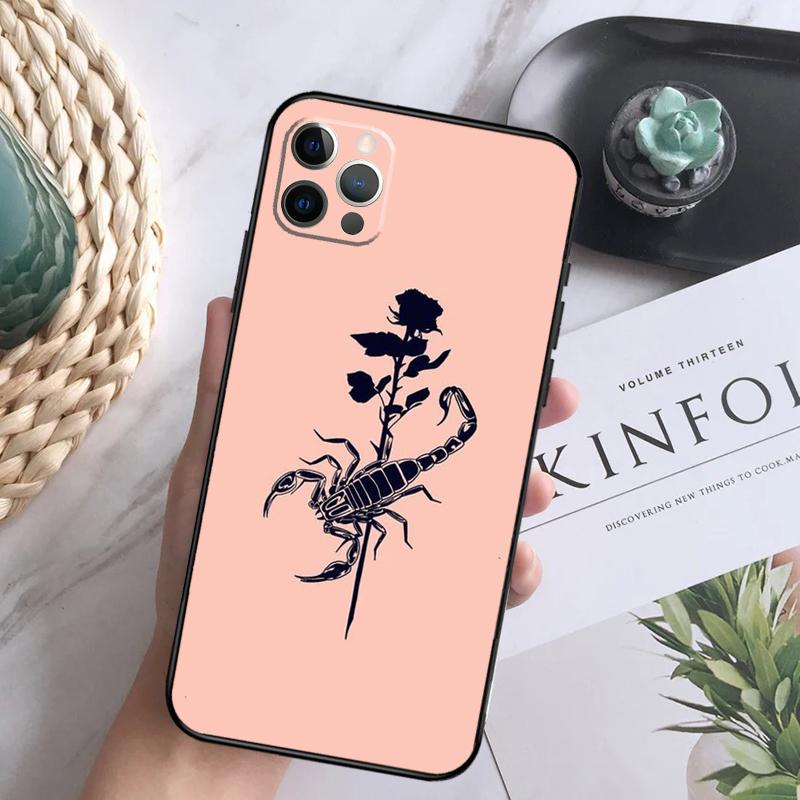 Чехол со знаком зодиака Скорпион для iPhone 15 11 12 13 14 Pro Max XS XR X 7 8 Plus 12 13 Mini 16 Pro Max Мягкий чехол