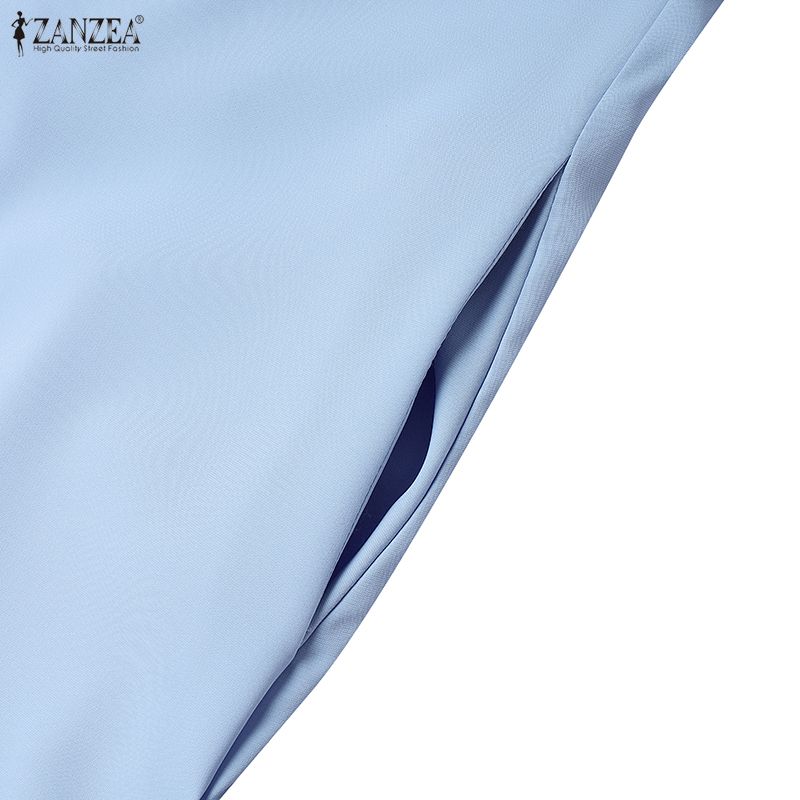 ZANZEA Женское повседневное летнее платье с V-образным вырезом и рукавом 3/4